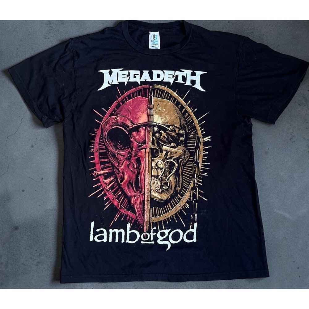 Megadeth Lamb of God Metal Tour of the Year T-Shirt Mens Medium Black Skull